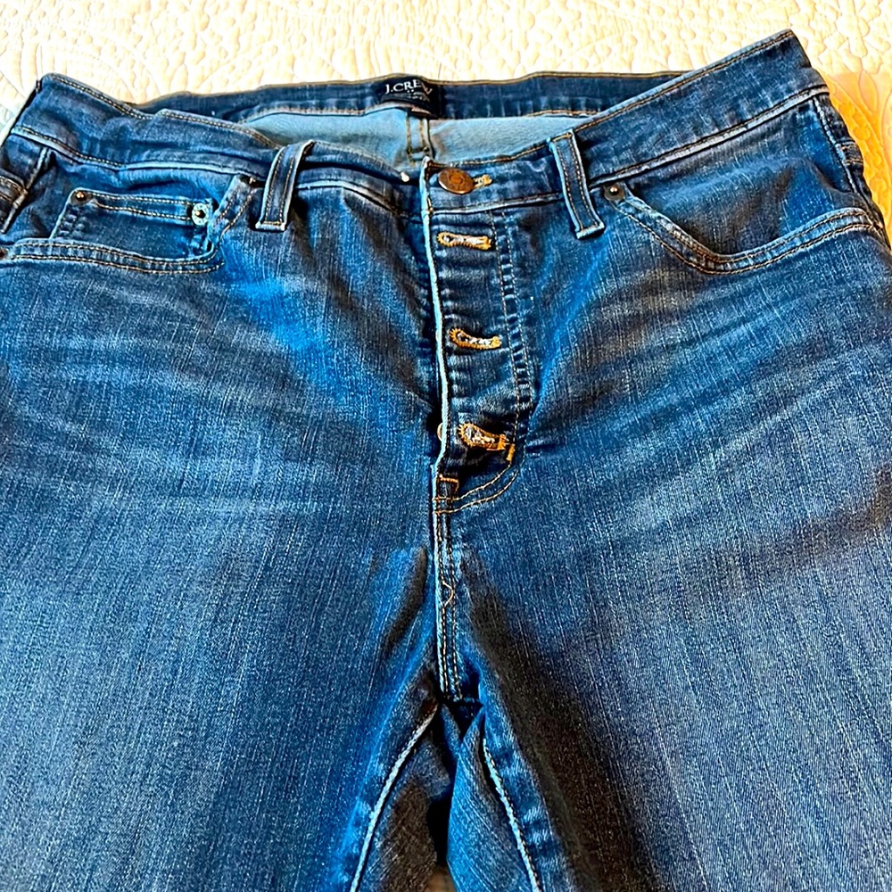 Loved J. Crew button fly high-rise skinny jeans!